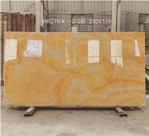 Golden Yellow Onyx Slab&Tiles For Project