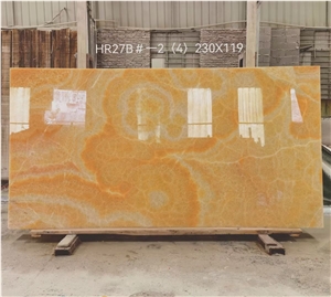 Golden Yellow Onyx Slab&Tiles For Project