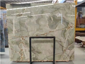 Green Onyx Stone Slab Tile