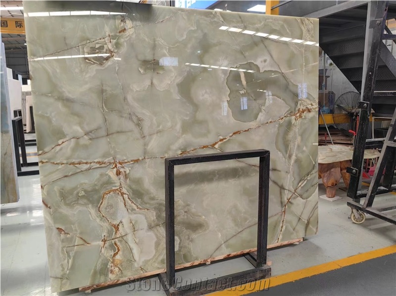 Green Onyx Stone Slab Tile