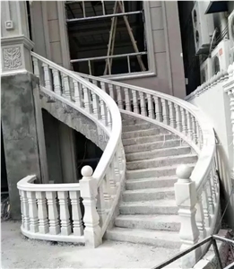 Guangxi White Marble Balustrades, Railings For House Decoration