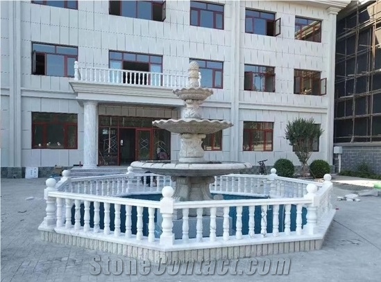 Guangxi White Marble Balustrades, Railings For House Decoration