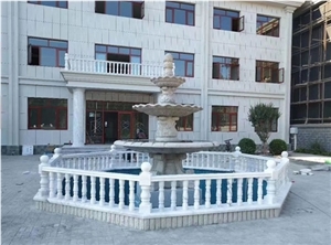 Guangxi White Marble Balustrades, Railings For House Decoration