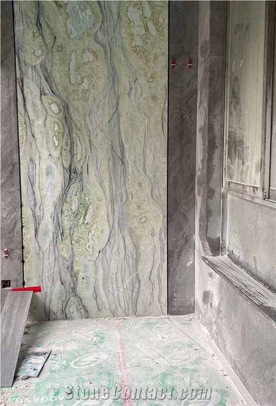 Light Green Cold Jade Marble Slab For Project
