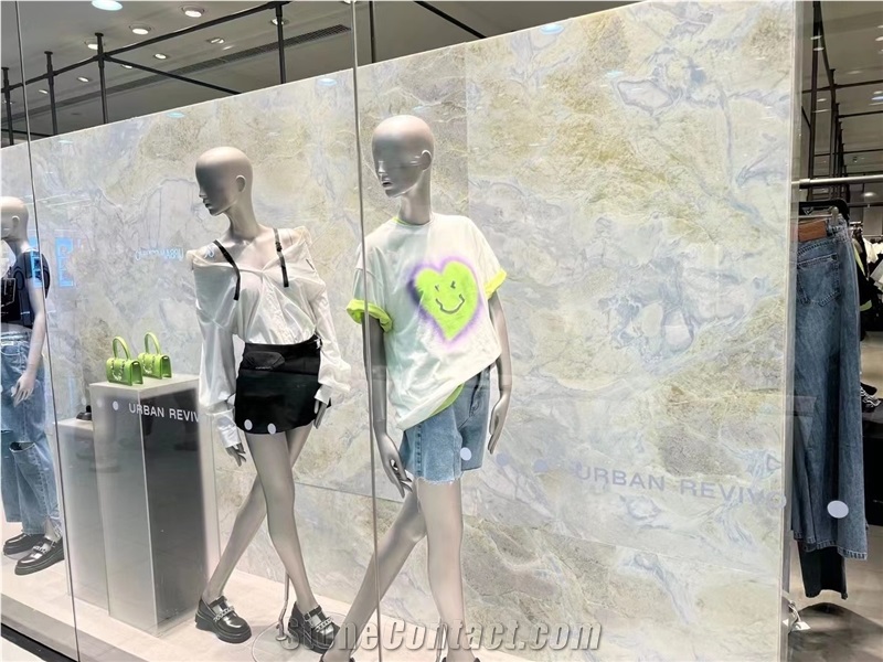 Light Green Cold Jade Marble Slab For Project