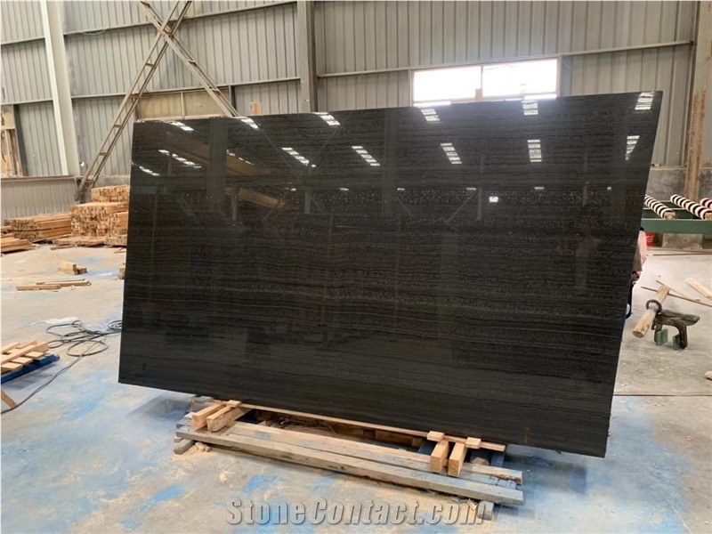 Nero Seta Marble Slab&Tiles For Hotel Project