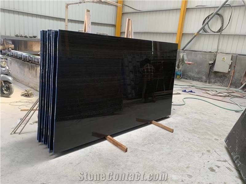 Nero Seta Marble Slab&Tiles For Hotel Project
