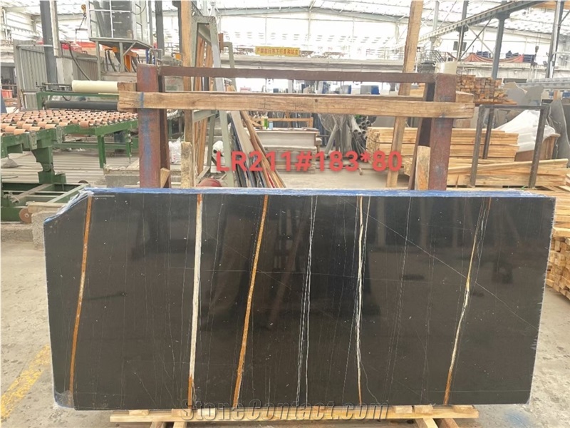 Nero Tunisi Marble Slab&Tiles For Hotel Project