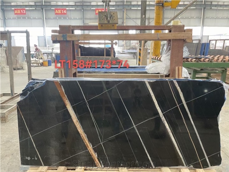 Nero Tunisi Marble Slab&Tiles For Hotel Project