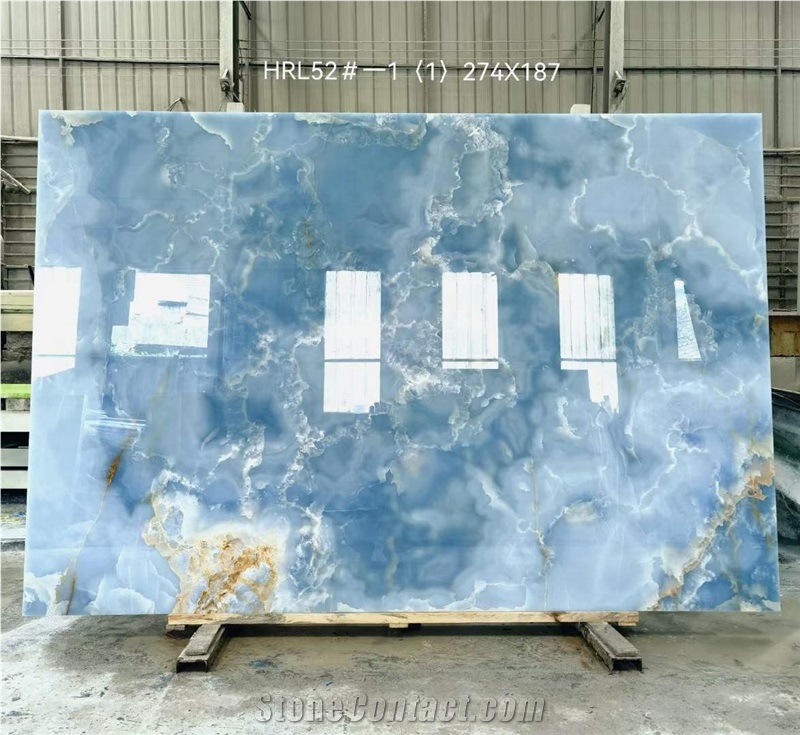 New Arrival Blue Onyx Slabs&Tiles For Hotel Project