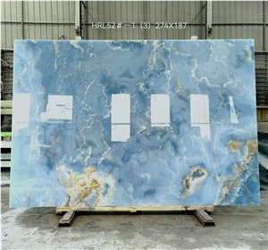 New Arrival Blue Onyx Slabs&Tiles For Hotel Project