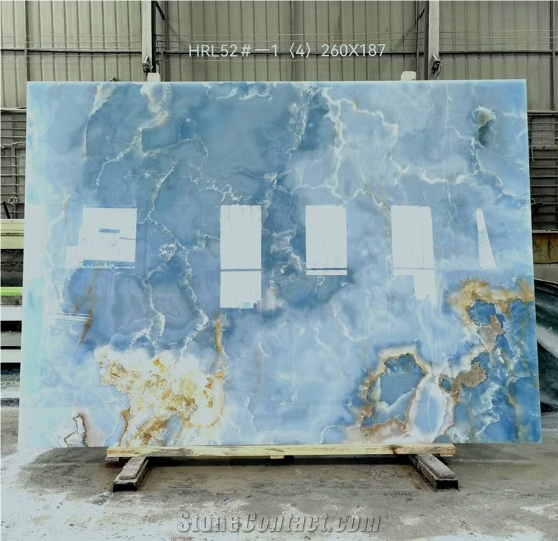 New Arrival Blue Onyx Slabs&Tiles For Hotel Project