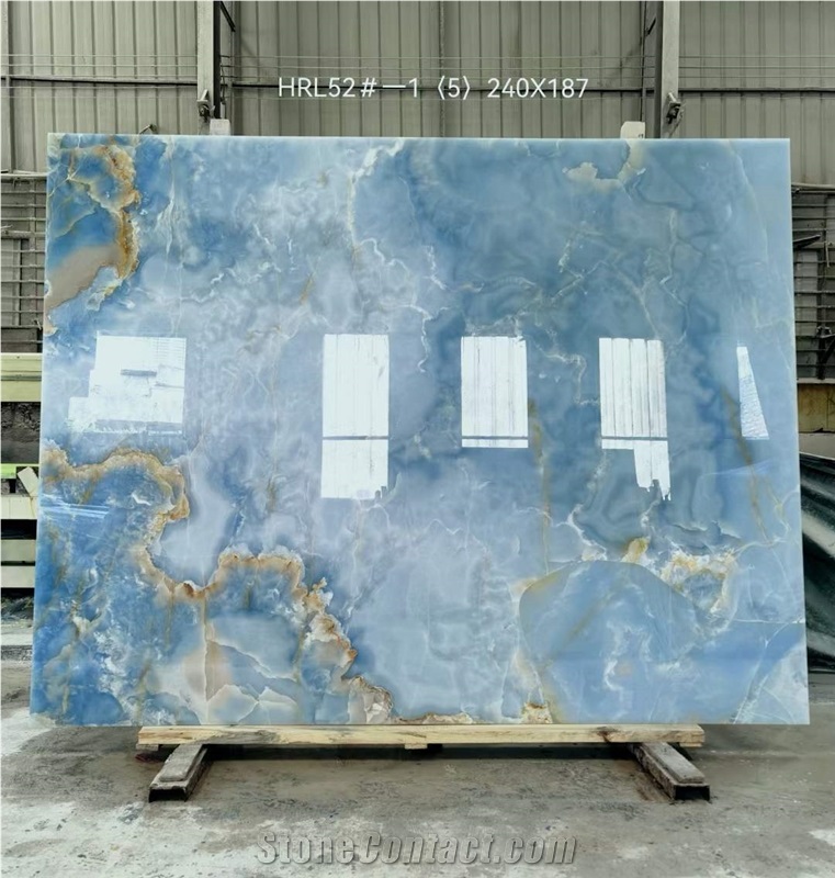 New Arrival Blue Onyx Slabs&Tiles For Hotel Project