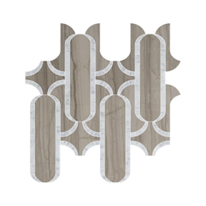 Obama Wood Marble Wall Mosaic,Water-Jet Mosaic For Floor&Wall
