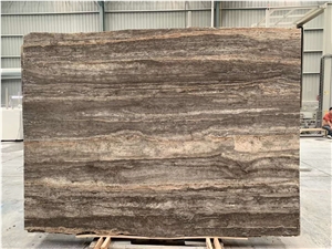 Travertino Silver Slab&Tiles For Hotel Project