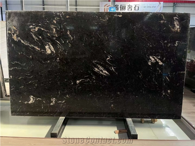 Black Quartzite Slabs Tiles