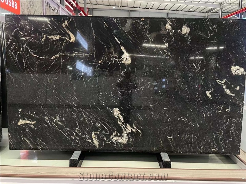 Black Quartzite Slabs Tiles