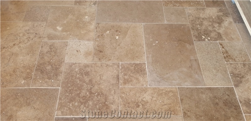 Classic Travertine Opus Romano Pattern Tiles Tumbled