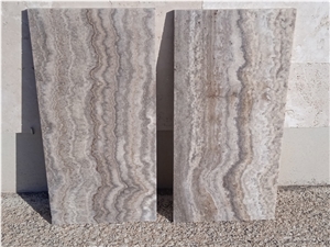 Travertine Silver Grey Tiles Honed