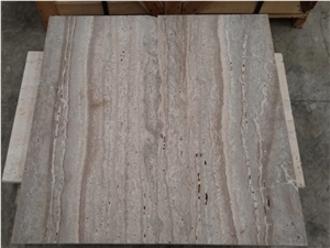 Travertine Silver Grey Tiles Honed