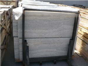 Travertine Silver Grey Tiles Sandblasted