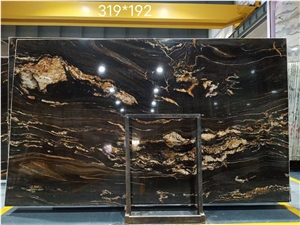 Black Cosmic Granite Big Slab 300Up*180Up*1.8Cm