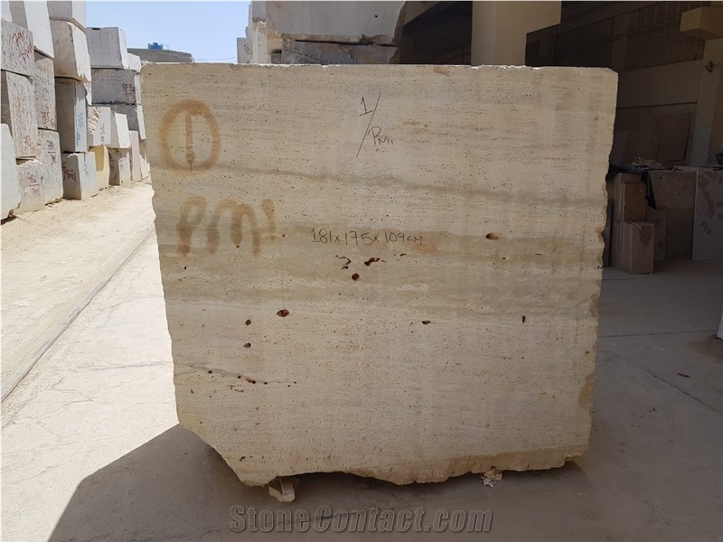 Light Beige Creamo Travertine Blocks