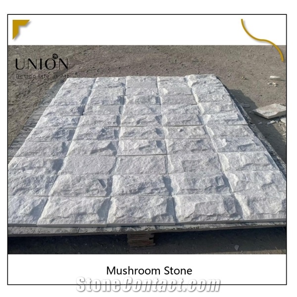 Outdoor Wall Cover White Split Quartzite Stone Panels For Wall