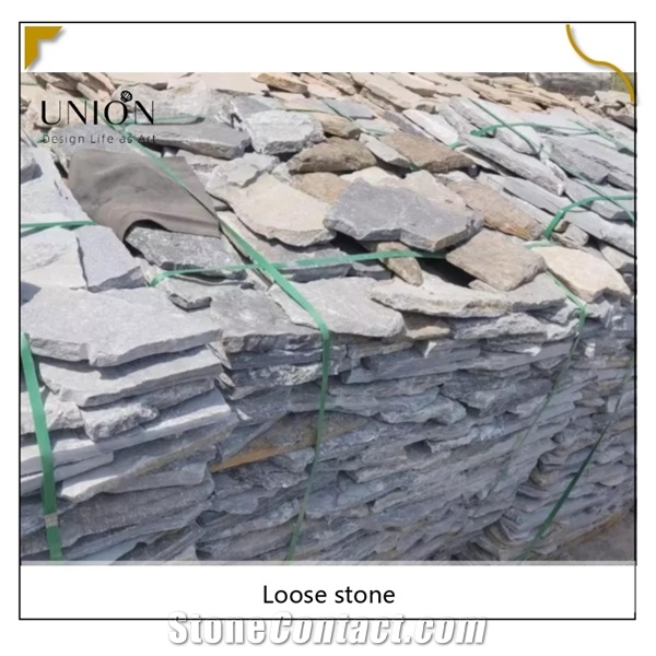 UNION DECO Blue Quartzite Cladding Stone Veneer Wall Stones