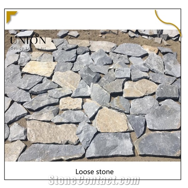 UNION DECO Diamond Blue Loose Stone Random Wall Stone Veneer