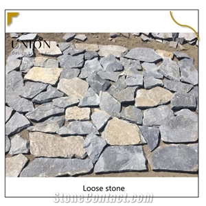 UNION DECO Diamond Blue Loose Stone Random Wall Stone Veneer