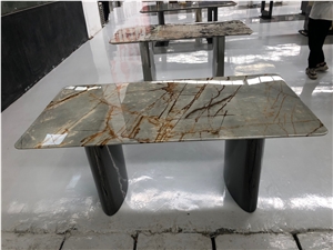 Blue Mare Quartzite Roman Blue Quartzite Rectangle Table Top
