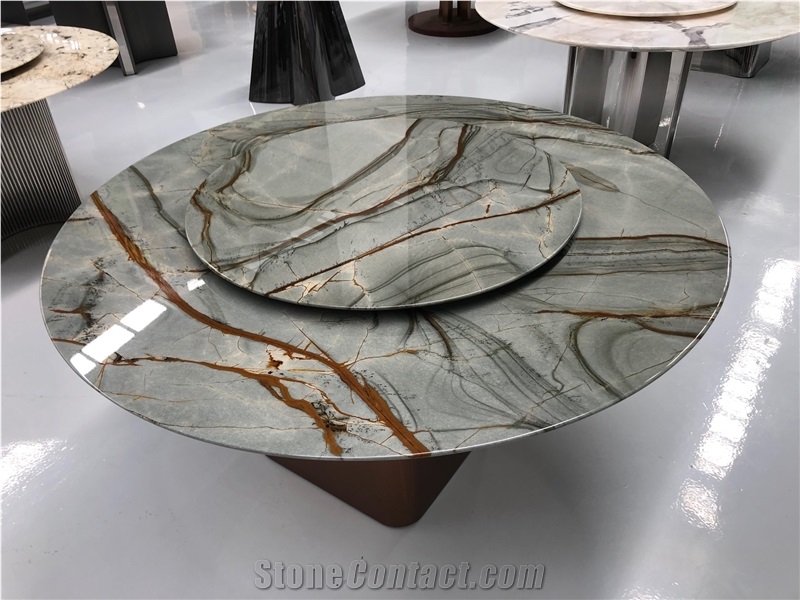 Blue Mare Quartzite Roman Blue Quartzite Rectangle Table Top
