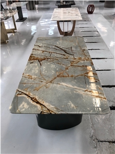 Blue Mare Quartzite Roman Quartzite Round Dinner Table