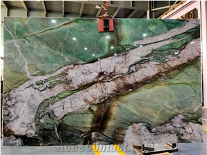 Botanic Bordeaux Emerald Green Quartzite Slabs
