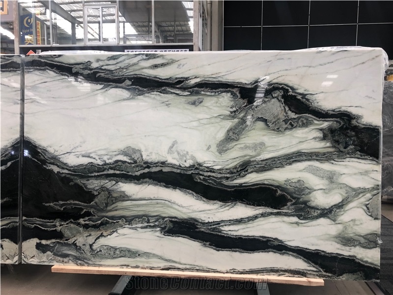 Panda White Marble Table Tops