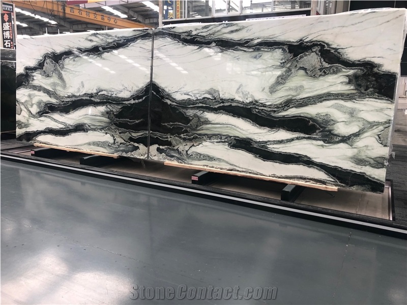 Panda White Marble Table Tops