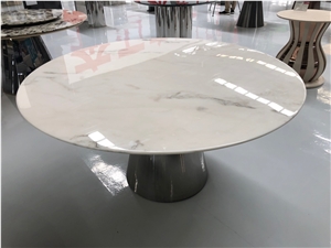 Picasso White Marble Dover Cream Marble Coffee Table Top