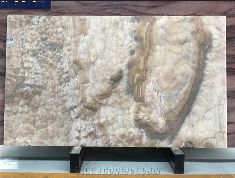 Honey Bubble Onyx Slab