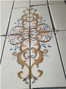 Customized Natural Marble Stone Waterjet Inlay Medallions
