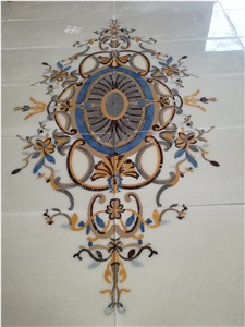 Customized Natural Marble Stone Waterjet Inlay Medallions