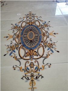 Customized Natural Marble Stone Waterjet Inlay Medallions