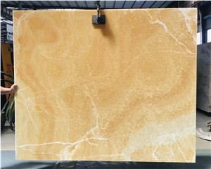 Golden Yellow Orange Onyx Stone Slabs