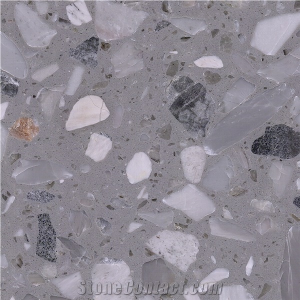 DXW509 Alba Grey Artificial Stone Precast Terrazzo