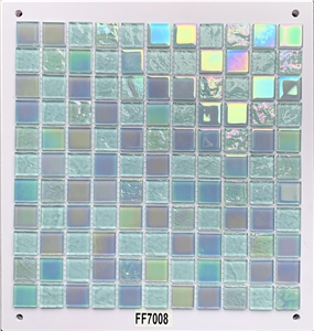 Crystal White Glass Mosaic Swimming Pool Tiles