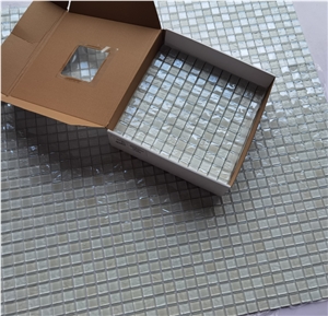 Crystal White Glass Mosaic Swimming Pool Tiles