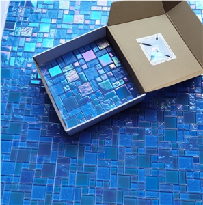 Popular Square Glass Mosaic For Swimming Pool