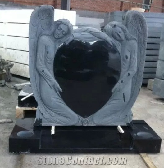 Black Granite Tombstone Shanxi Black Granite Monument