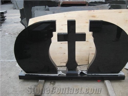 Black Granite Tombstone Shanxi Black Granite Monument