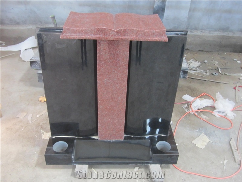 Black Granite Tombstone Shanxi Black Granite Monument
